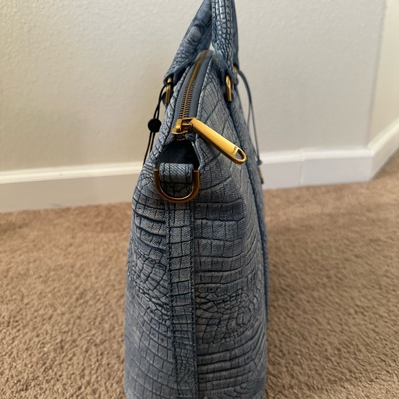 Brahmin Large Duxbury Satchel Light Denim Tetra - Picture 5 of 12